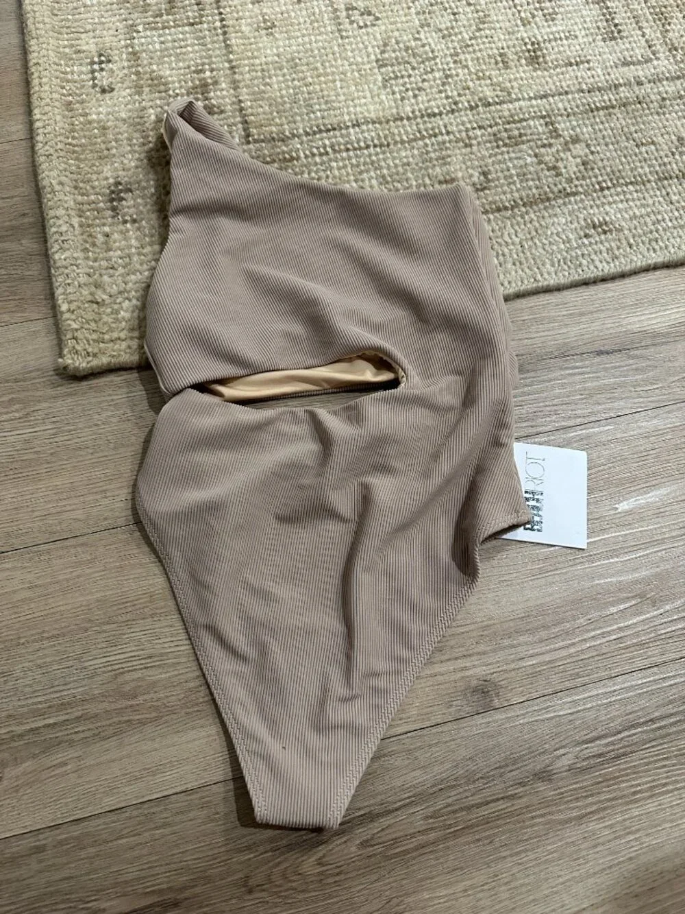 BEACH RIOT Anthropologie Celine One Piece in Taupe Size X-Small NWT